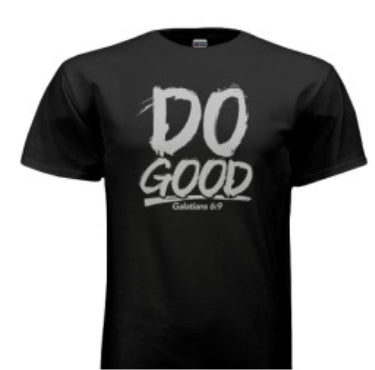 DO GOOD TEE Black with White