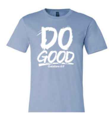 DO GOOD TEE Powder Blue/ White